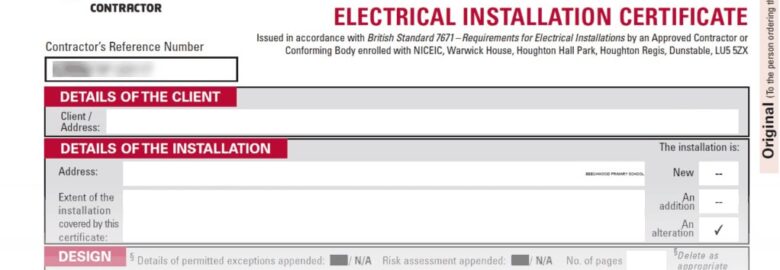 Electrical Certificate